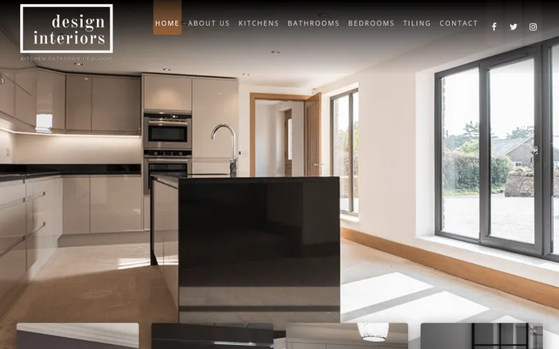 Design Interiors website homepage